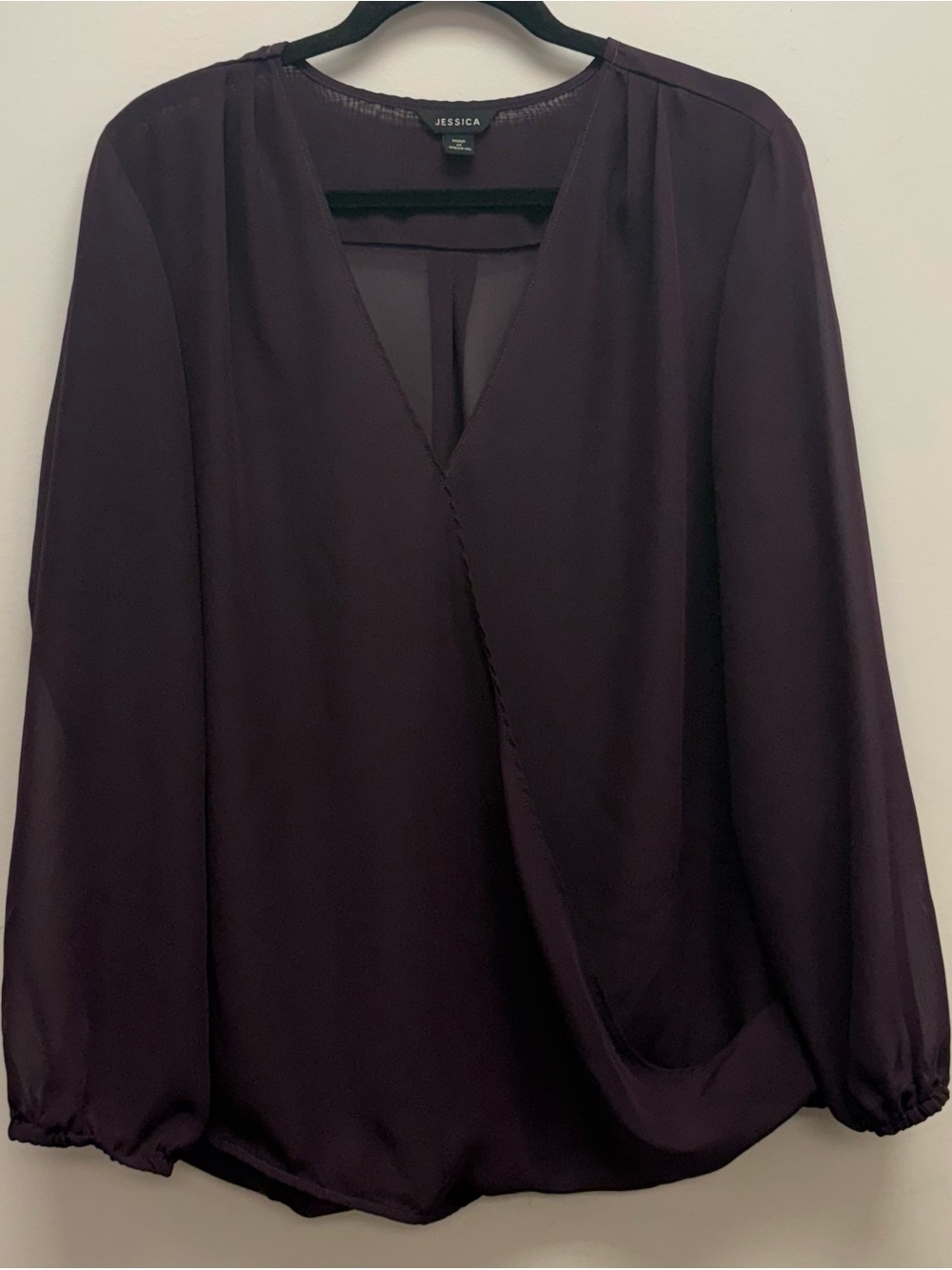 4 for $25 🍇 Jessica Wrap Front Blouse | 1X (18W) 🍇